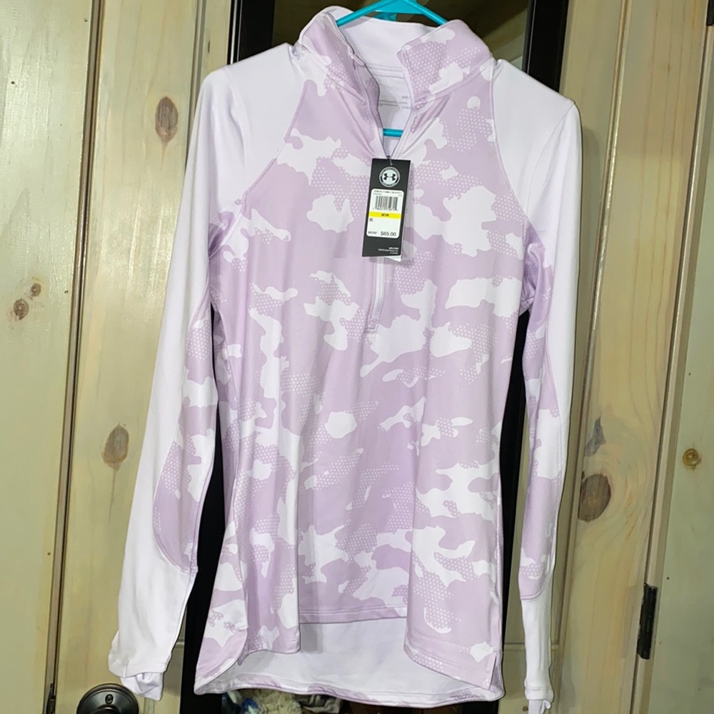 Under Armour cold gear, size medium zip up with thumb holes